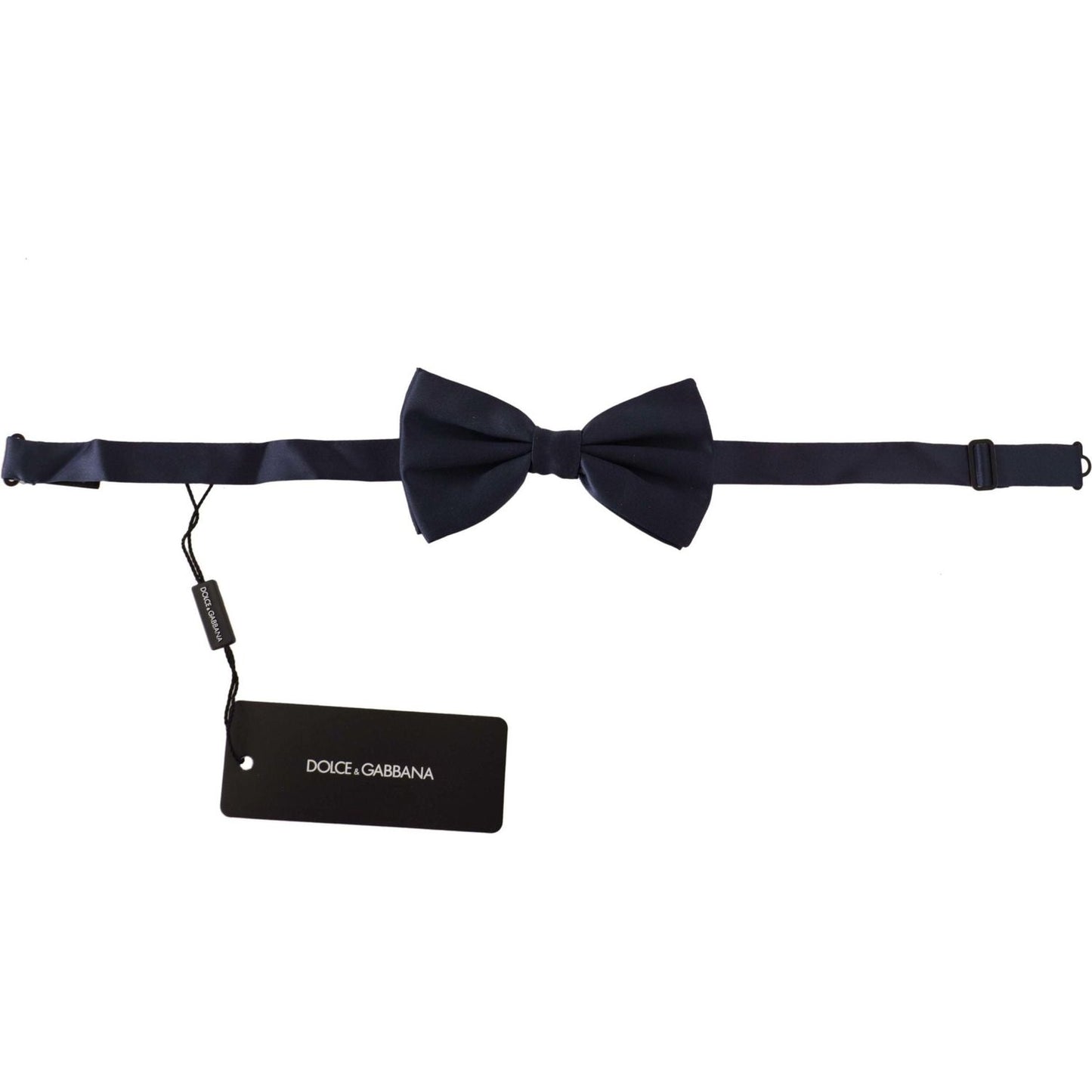 Dolce & Gabbana Elegant Sapphire Silk Bow Tie blue-mens-100-silk-adjustable-neck-papillon-tie