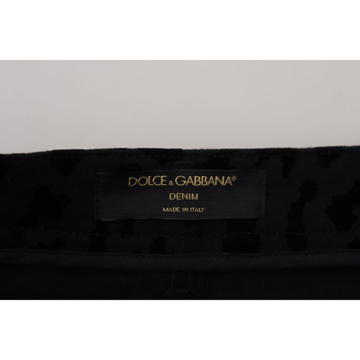 Dolce & Gabbana Chic Mid Waist Hot Pants Shorts black-denim-cotton-stretch-hot-pants-shorts