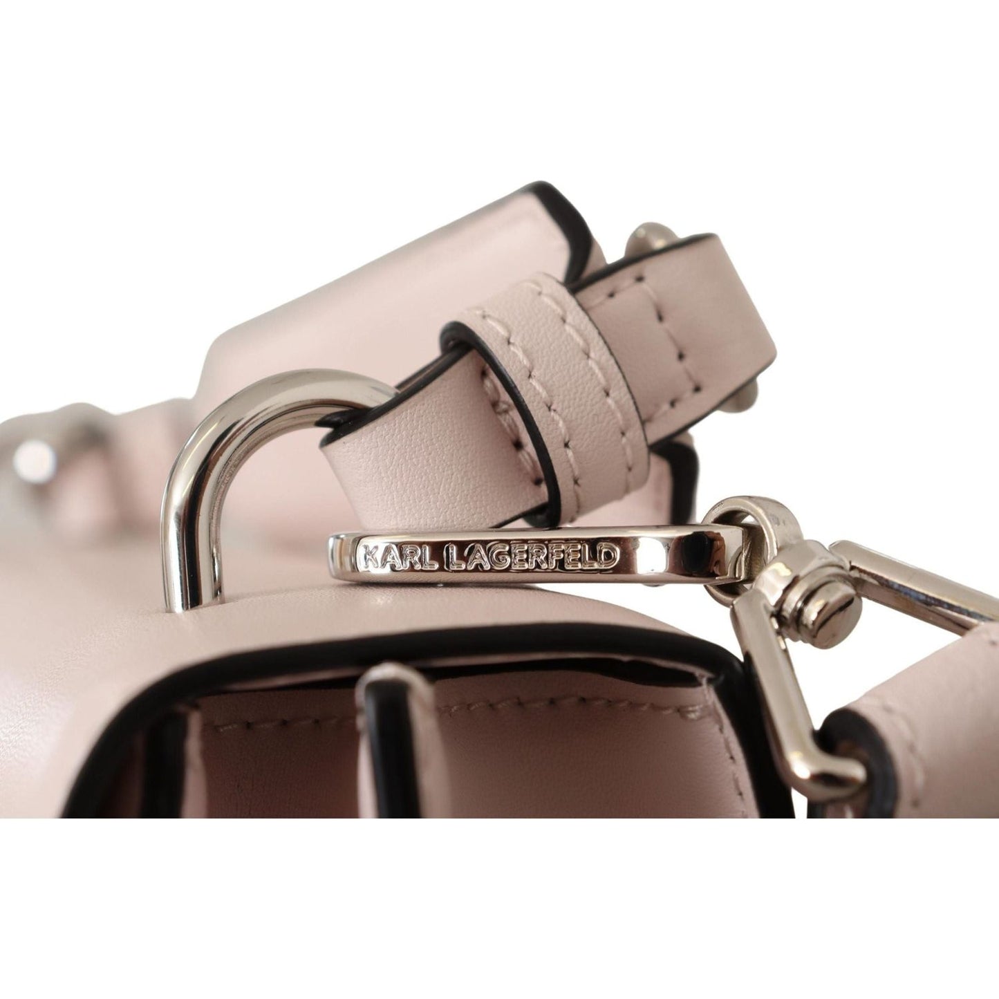 Karl Lagerfeld Mauve Elegance Leather Shoulder Bag light-pink-leather-shoulder-bag