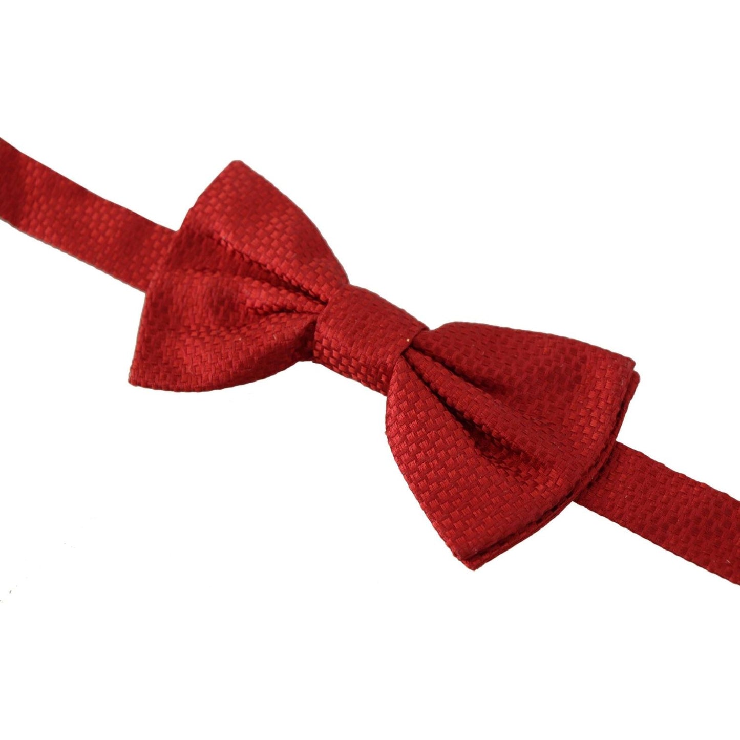 Dolce & Gabbana Elegant Red Silk Bow Tie red-100-silk-slim-adjustable-neck-papillon-tie-1