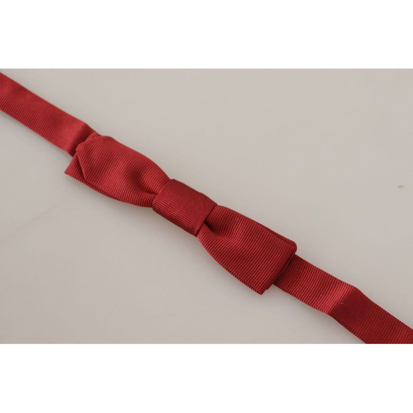 Dolce & Gabbana Elegant Red Silk Bow Tie red-100-silk-slim-adjustable-neck-papillon-bow-tie-4