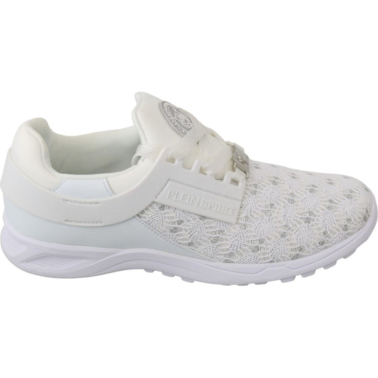 Philipp Plein Trendy White Beth Sneakers for Women WOMAN SNEAKERS white-polyester-casual-sneakers-shoes