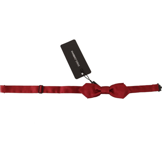 Dolce & Gabbana Elegant Red Silk Bow Tie red-100-silk-slim-adjustable-neck-papillon-bow-tie-1 IMG_7637-scaled-2bcc4d28-753.jpg