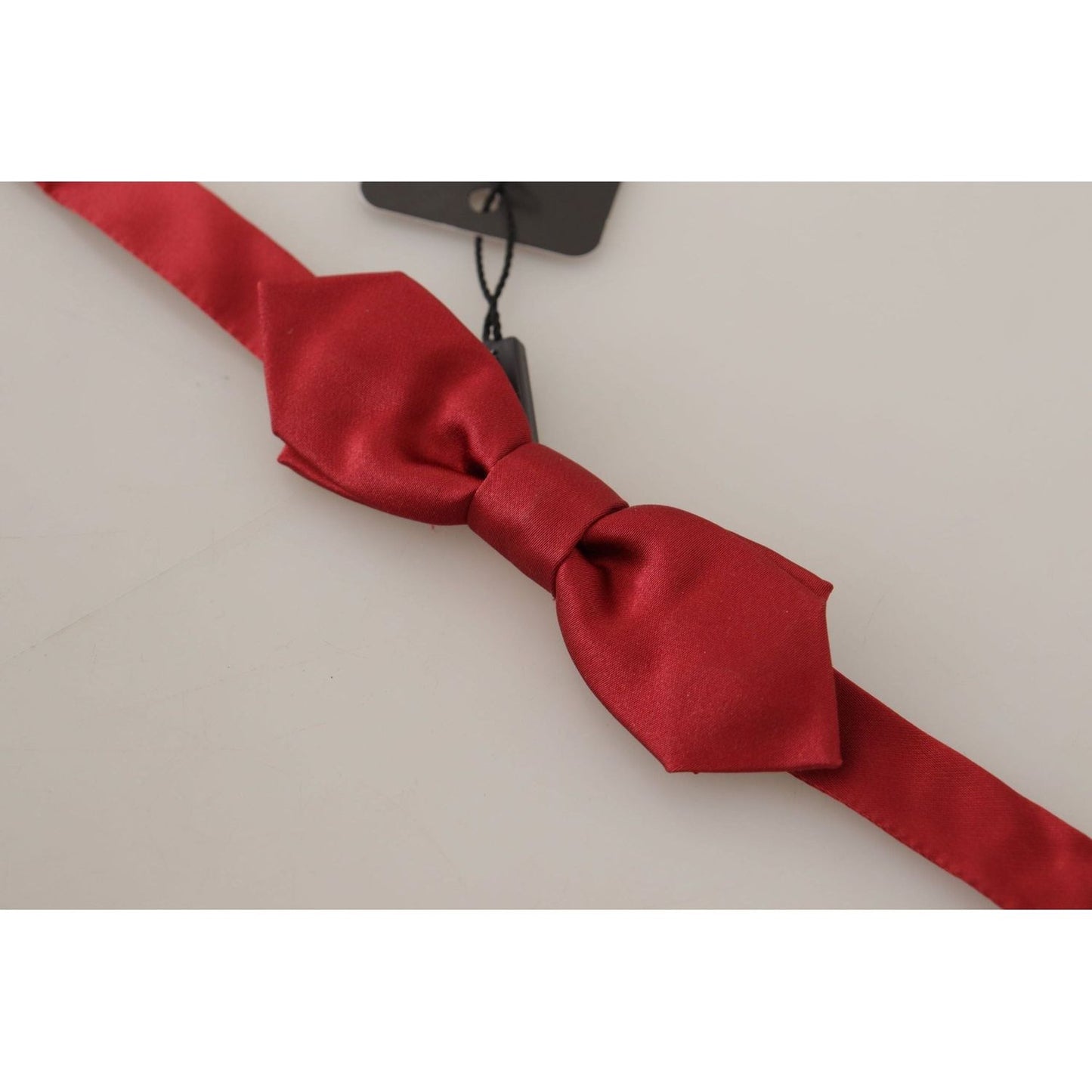 Dolce & Gabbana Elegant Red Silk Bow Tie red-100-silk-slim-adjustable-neck-papillon-bow-tie-1