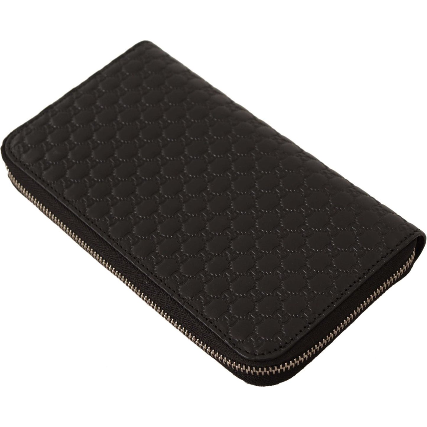 Gucci Elegant Black Leather Zip-Around Wallet black-wallet-microguccissima-leather-zipper-wallet