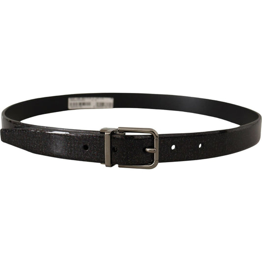 Dolce & Gabbana Elegant Multicolor Leather Belt black-vernice-puntinata-leather-silver-tone-metal-belt