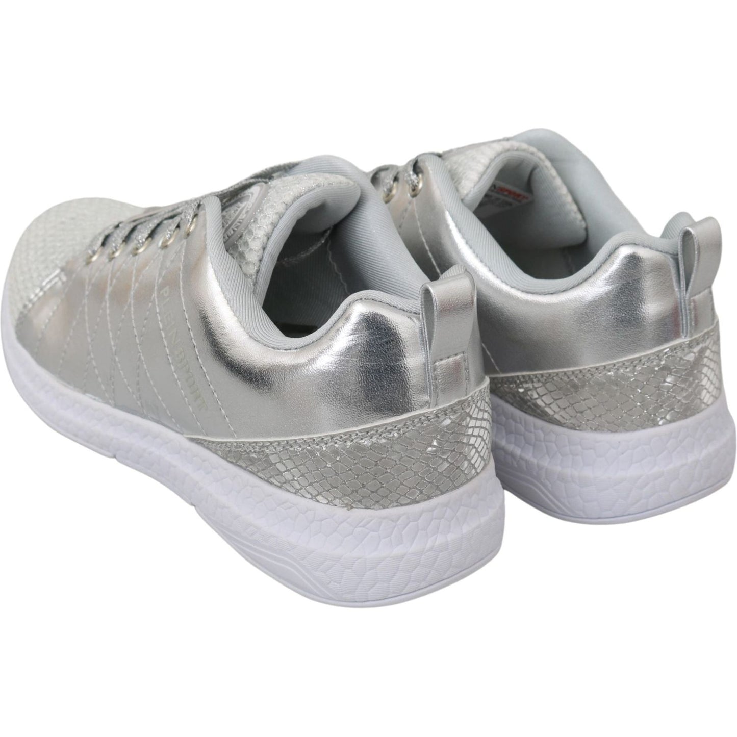 Philipp Plein Sleek Silver Sneakers for Trendsetters WOMAN SNEAKERS gisella-silver-polyester-sneakers-shoes IMG_7660-scaled-922ab3af-4f4.jpg