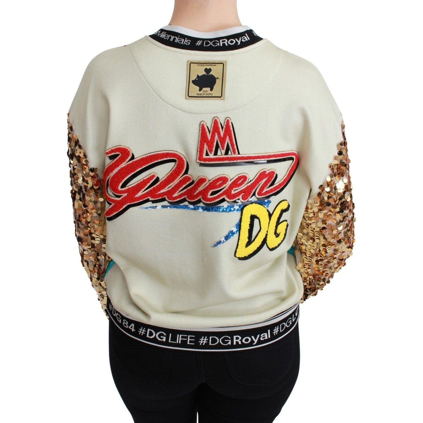 Dolce & GabbanaChic Multicolor Motive Sequined SweaterMcRichard Designer Brands£549.00