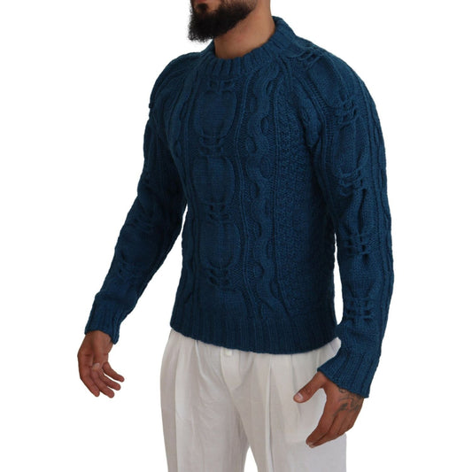 Dolce & GabbanaElegant Blue Crewneck SweaterMcRichard Designer Brands£849.00
