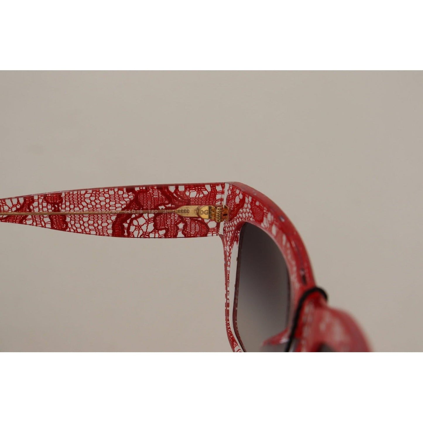 Dolce & Gabbana Elegant Sicilian Lace Insert Sunglasses WOMAN SUNGLASSES red-lace-acetate-rectangle-shades-sunglasses