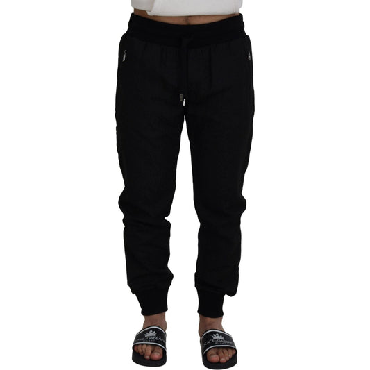 Dolce & Gabbana Elegant Black Jogger Pants for the Modern Man black-men-casual-jogger-pants