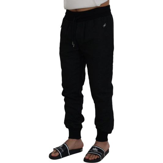 Dolce & Gabbana Elegant Black Jogger Pants for the Modern Man black-men-casual-jogger-pants