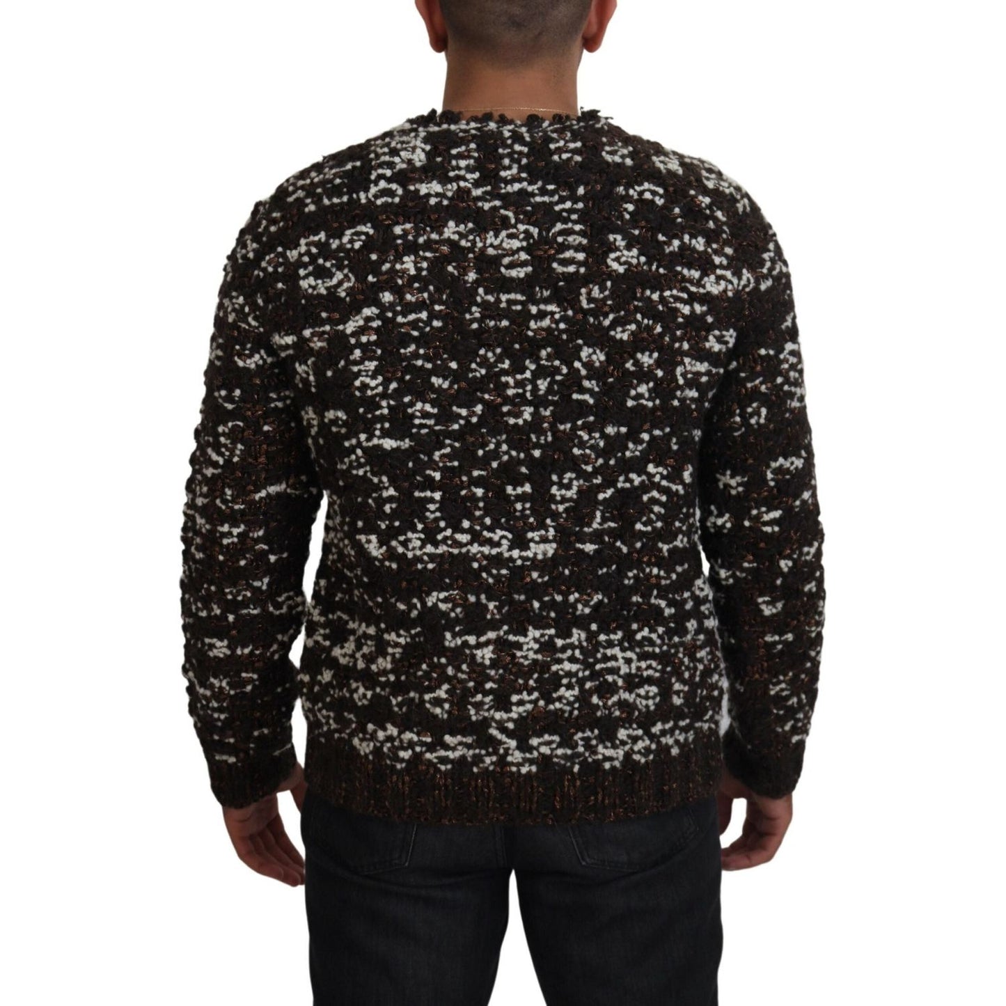 Dolce & GabbanaElegant Bronze Knit Pullover SweaterMcRichard Designer Brands£1459.00
