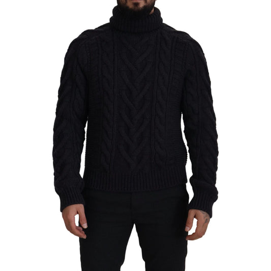 Dolce & GabbanaElegant Black Wool-Cashmere Pullover SweaterMcRichard Designer Brands£849.00