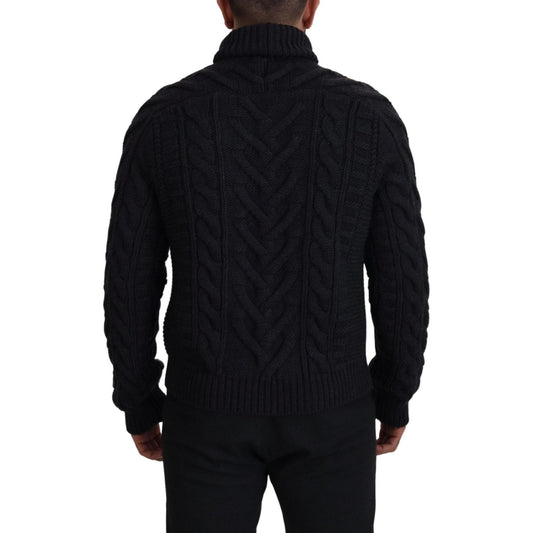 Dolce & GabbanaElegant Black Wool-Cashmere Pullover SweaterMcRichard Designer Brands£849.00