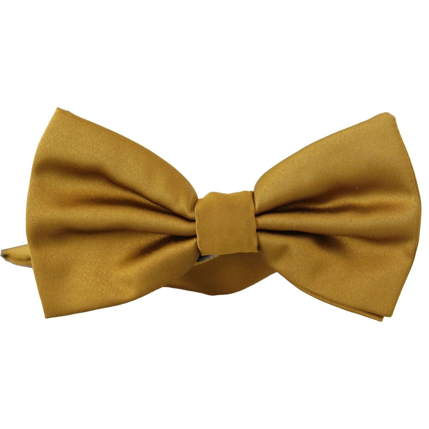 Dolce & Gabbana Elegant Mustard Silk Bow Tie yellow-mustard-100-silk-butterfly-papillon-bow-tie IMG_7782-scaled-beee6c2b-fb2.jpg