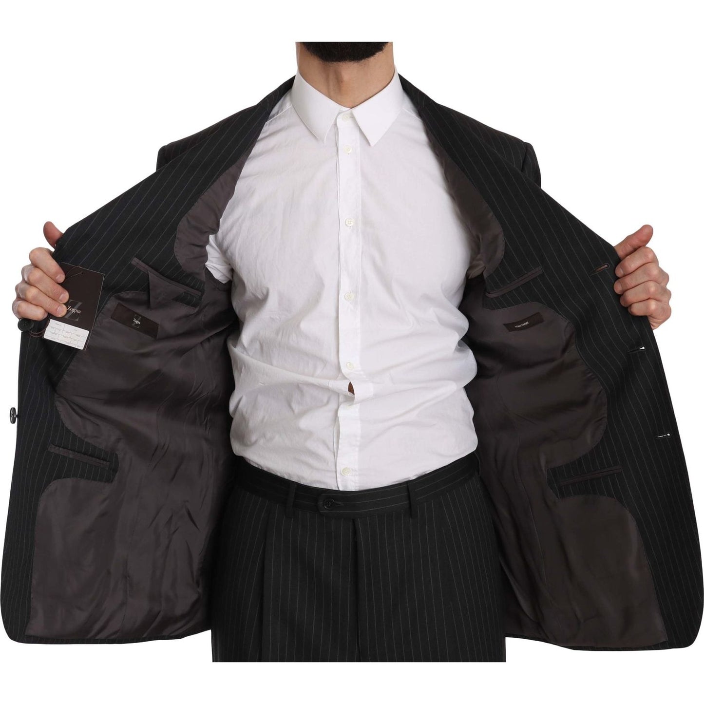 Z ZEGNA Elegant Black Striped Wool Suit Suit black-striped-two-piece-3-button-100-wool-suit IMG_7802-scaled.jpg