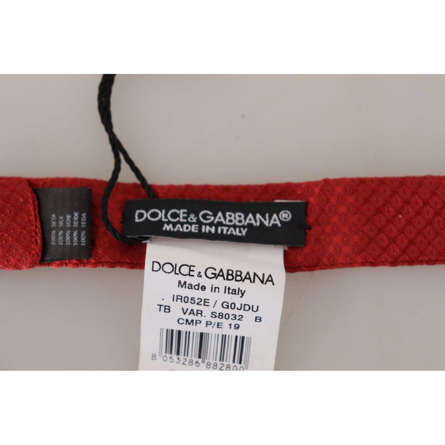 Dolce & Gabbana Elegant Red Silk Bow Tie red-100-silk-adjustable-neck-papillon-tie-1