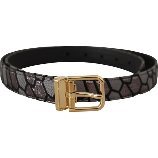 Dolce & Gabbana Multicolor Leather Statement Belt multicolor-patchwork-leather-gold-jaquard-belt