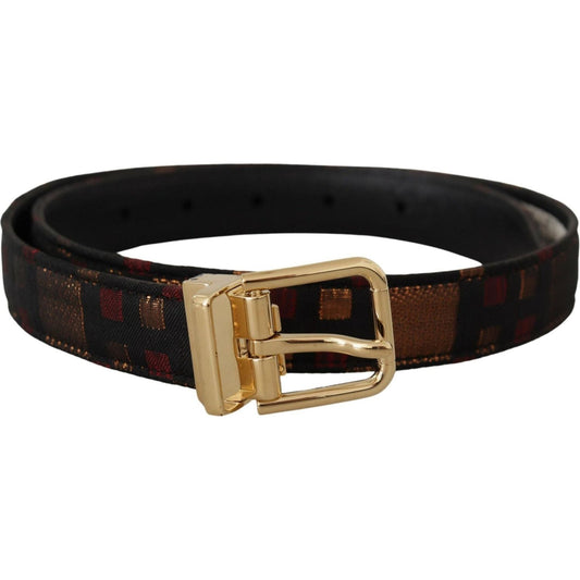Dolce & GabbanaMulticolor Leather Belt with Gold BuckleMcRichard Designer Brands£279.00