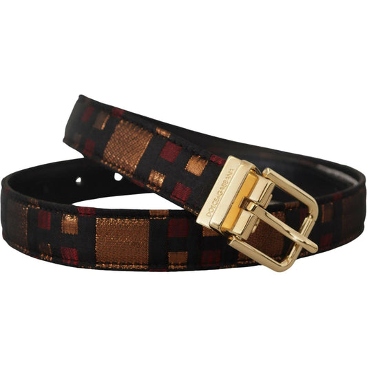 Dolce & GabbanaMulticolor Leather Belt with Gold BuckleMcRichard Designer Brands£279.00
