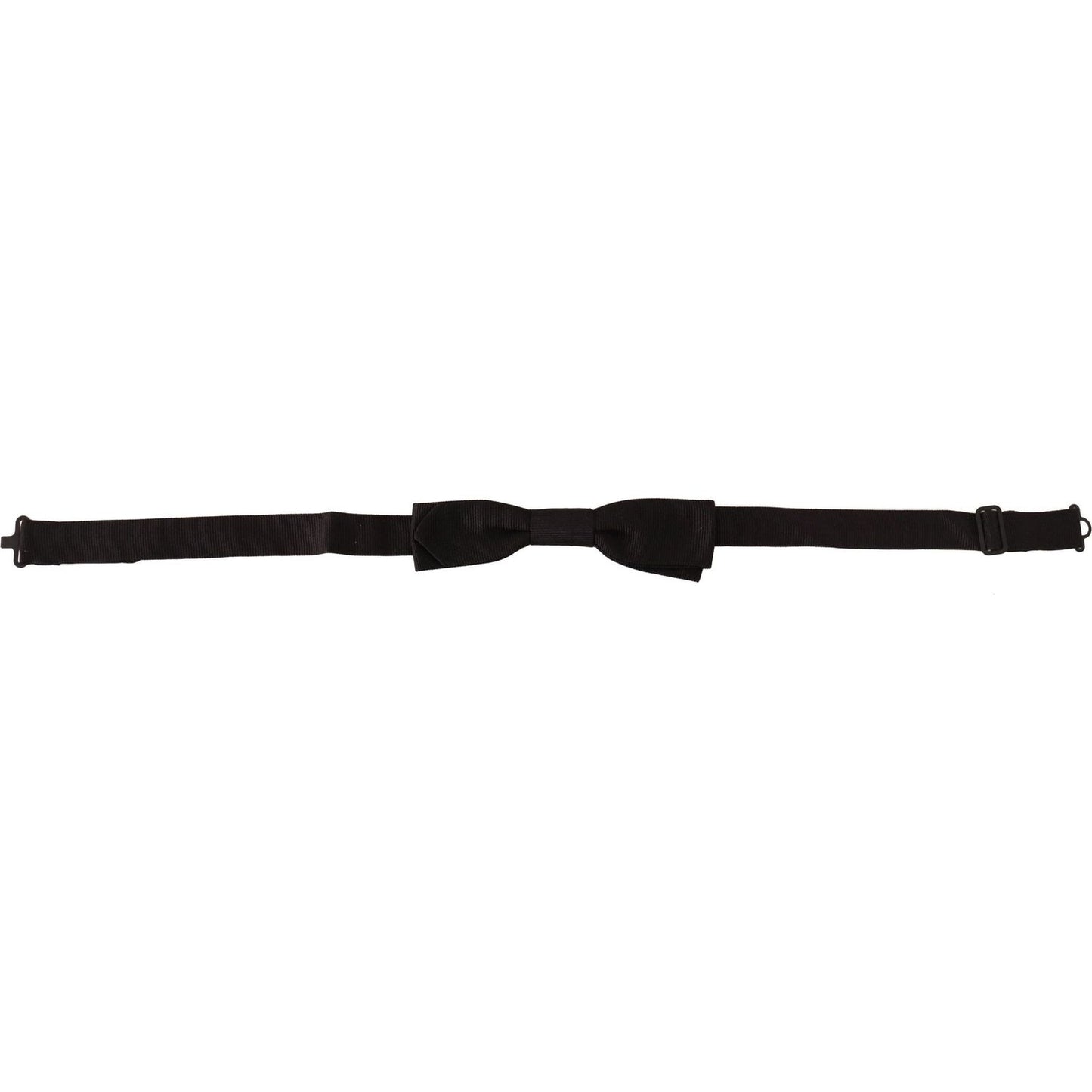 Dolce & Gabbana Elegant Black Silk Bow Tie black-100-silk-adjustable-neck-papillon-tie-15