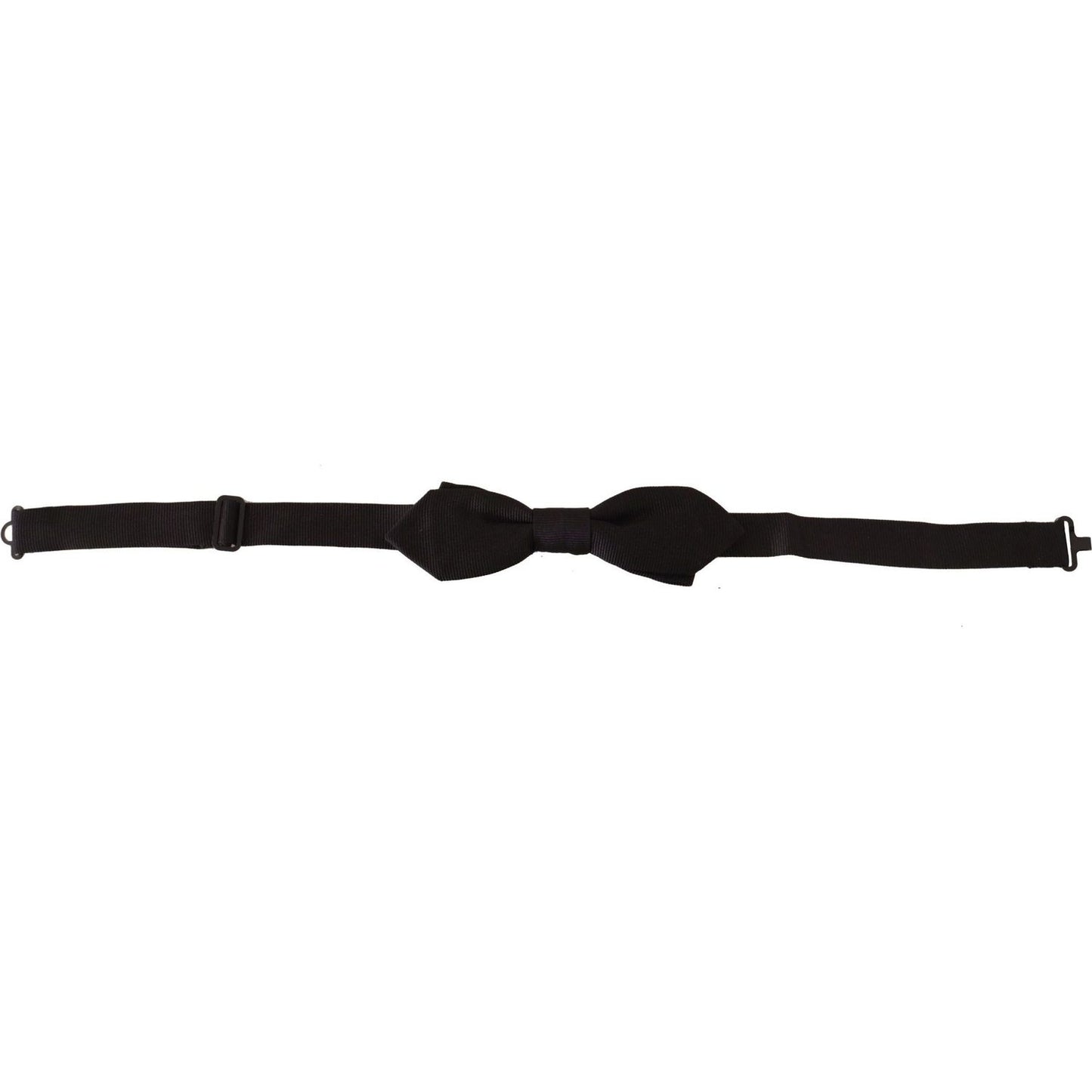 Dolce & Gabbana Elegant Black Silk Bow Tie black-solid-100-silk-adjustable-neck-papillon-tie