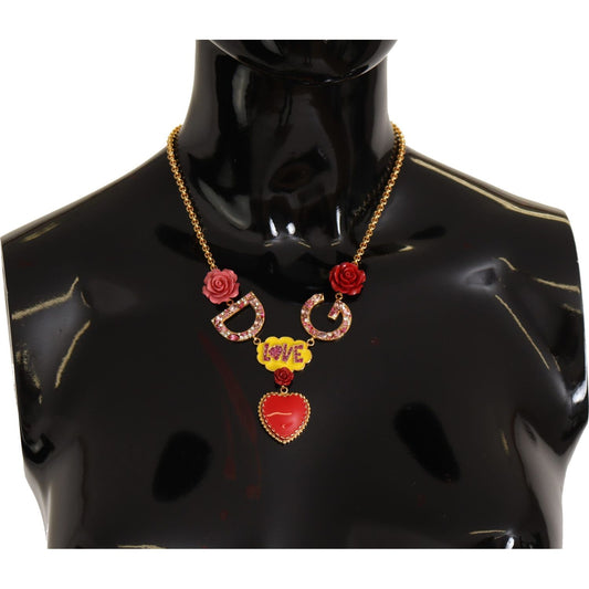 Dolce & Gabbana Glamorous Gold Crystal Charm Necklace gold-rose-love-crystal-charm-chain-necklace WOMAN NECKLACE IMG_7945-scaled-5f2c2fec-084.jpg