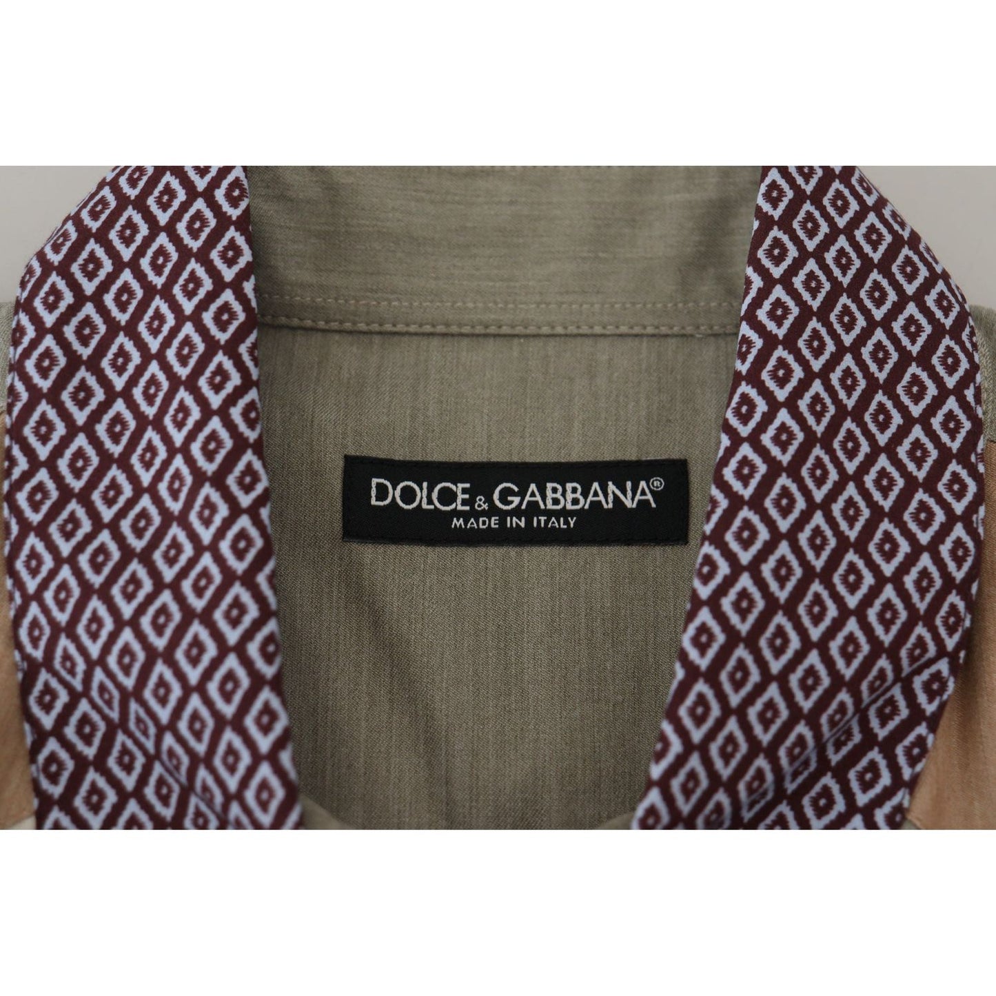 Dolce & Gabbana Elegant Multicolor Slim Fit Casual Shirt multicolor-cotton-patchwork-slim-shirt