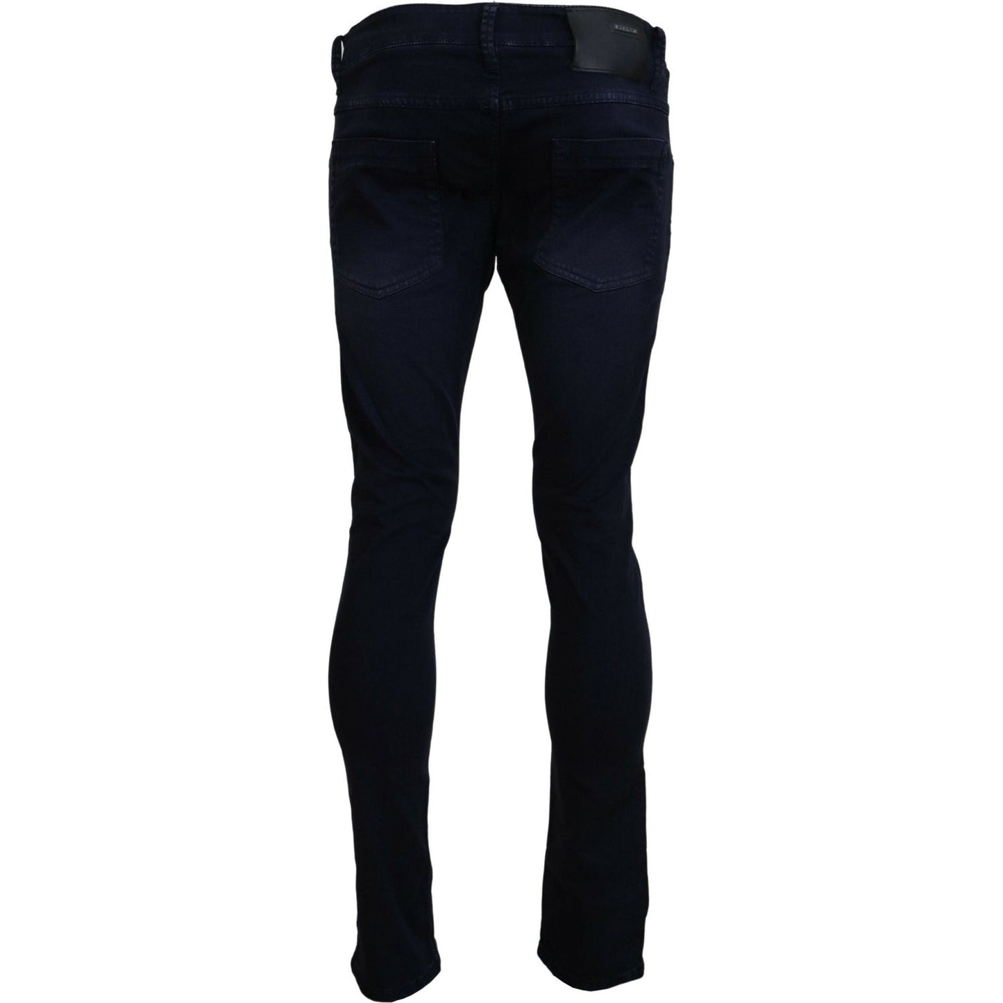 Acht Sophisticated Tapered Denim Jeans blue-cotton-tapered-slim-fit-men-casual-denim-jeans