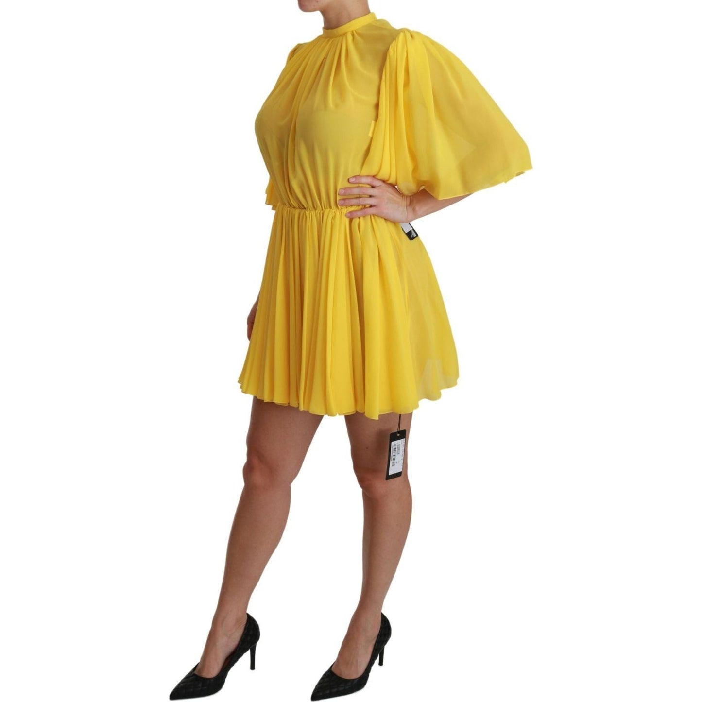 Dolce & GabbanaSilk Pleated A-line Mini Dress in Sunshine YellowMcRichard Designer Brands£919.00