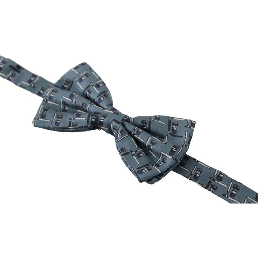 Dolce & Gabbana Elegant Silk Blue Bow Tie blue-100-silk-adjustable-neck-papillon-bow-tie-2 IMG_7961-scaled-8562949b-f9e.jpg