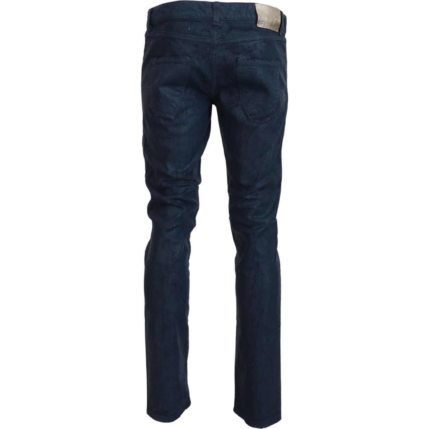 Exte Chic Tapered Blue Denim Jeans blue-cotton-tapered-slim-fit-men-casual-denim-jeans-1