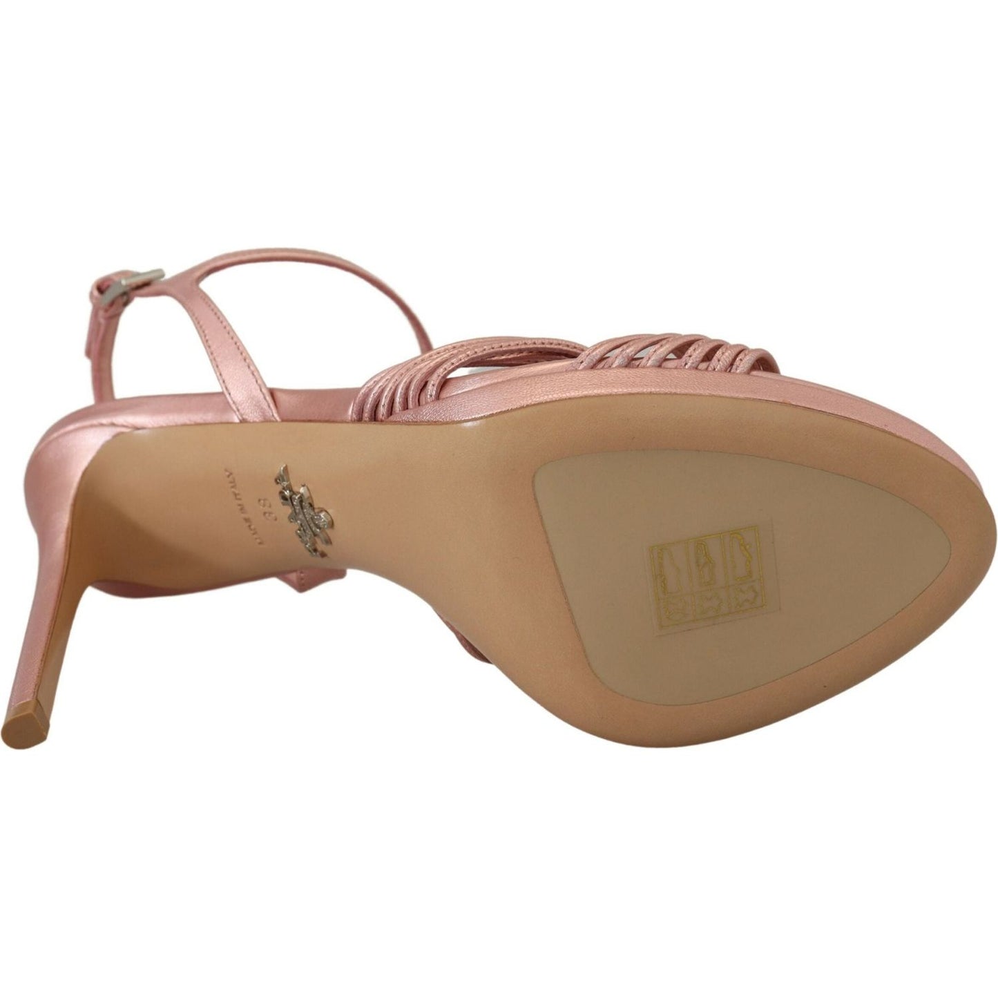 Prada Elegant Pink Stiletto Heel Sandals ankle-strap-heels-stiletto-sandals-leather