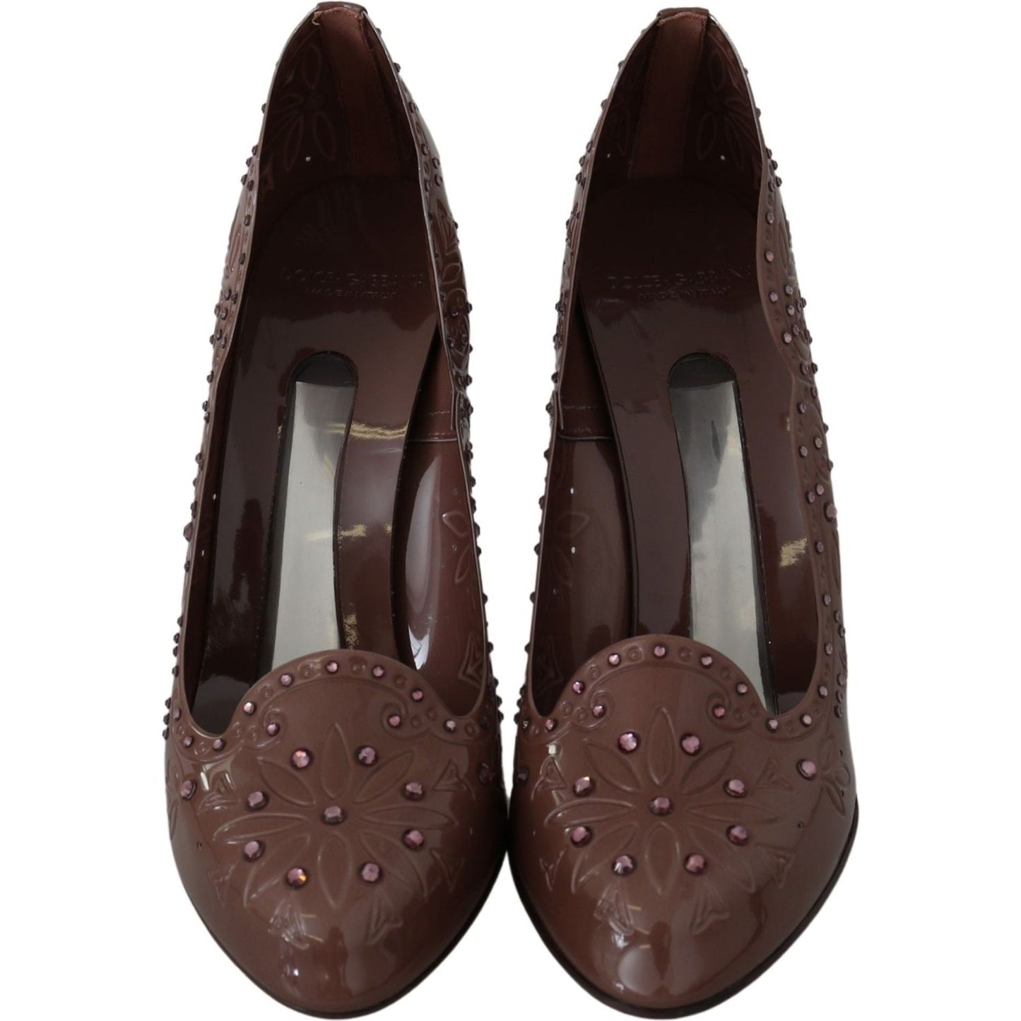 Dolce & Gabbana Elegant Crystal-Embellished Cinderella Pumps brown-floral-crystal-heels-cinderella-shoes IMG_8044-40384b72-2c6.jpg