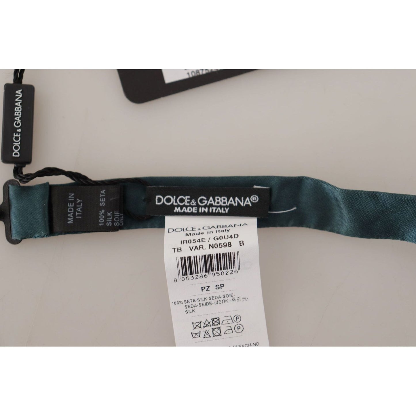 Dolce & Gabbana Elegant Green Silk Bow Tie green-100-silk-adjustable-neck-papillon-tie