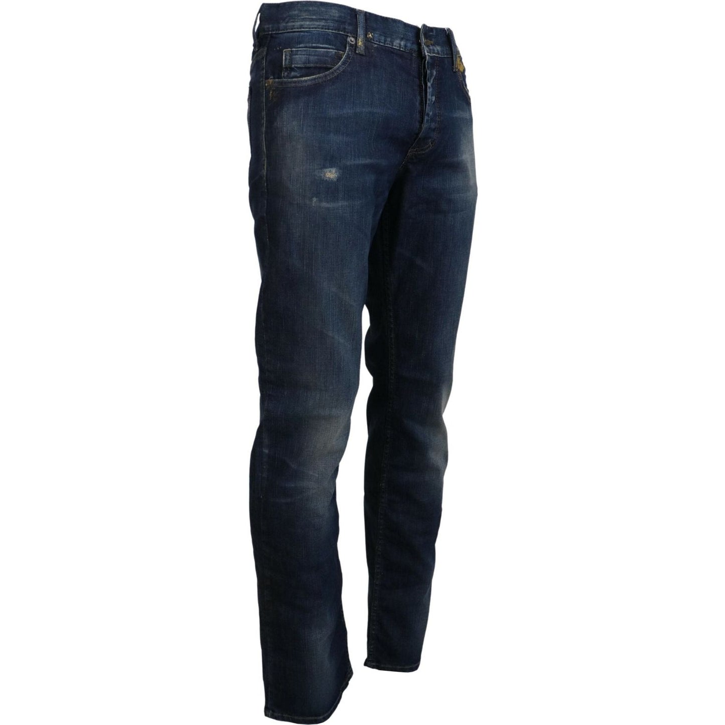 Exte Chic Regular Blue Denim for Sophisticated Style blue-washed-cotton-straight-fit-men-casual-denim-jeans-1