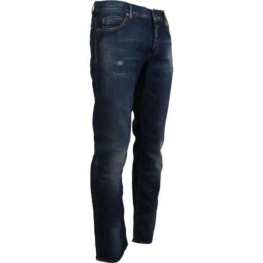 Exte Chic Regular Blue Denim for Sophisticated Style blue-washed-cotton-straight-fit-men-casual-denim-jeans-1