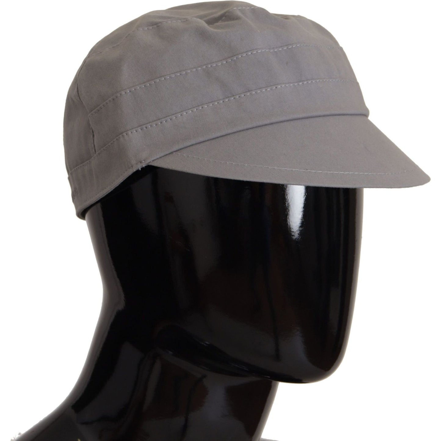 Dolce & Gabbana Elegant Gray Newsboy Cap - Classic Accessory gray-newsboy-cap-men-capello-cotton-hat