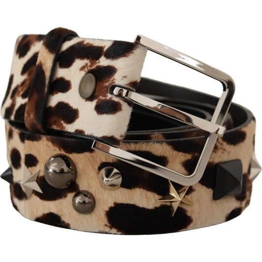 Dolce & GabbanaElegant Leopard Print Leather BeltMcRichard Designer Brands£349.00
