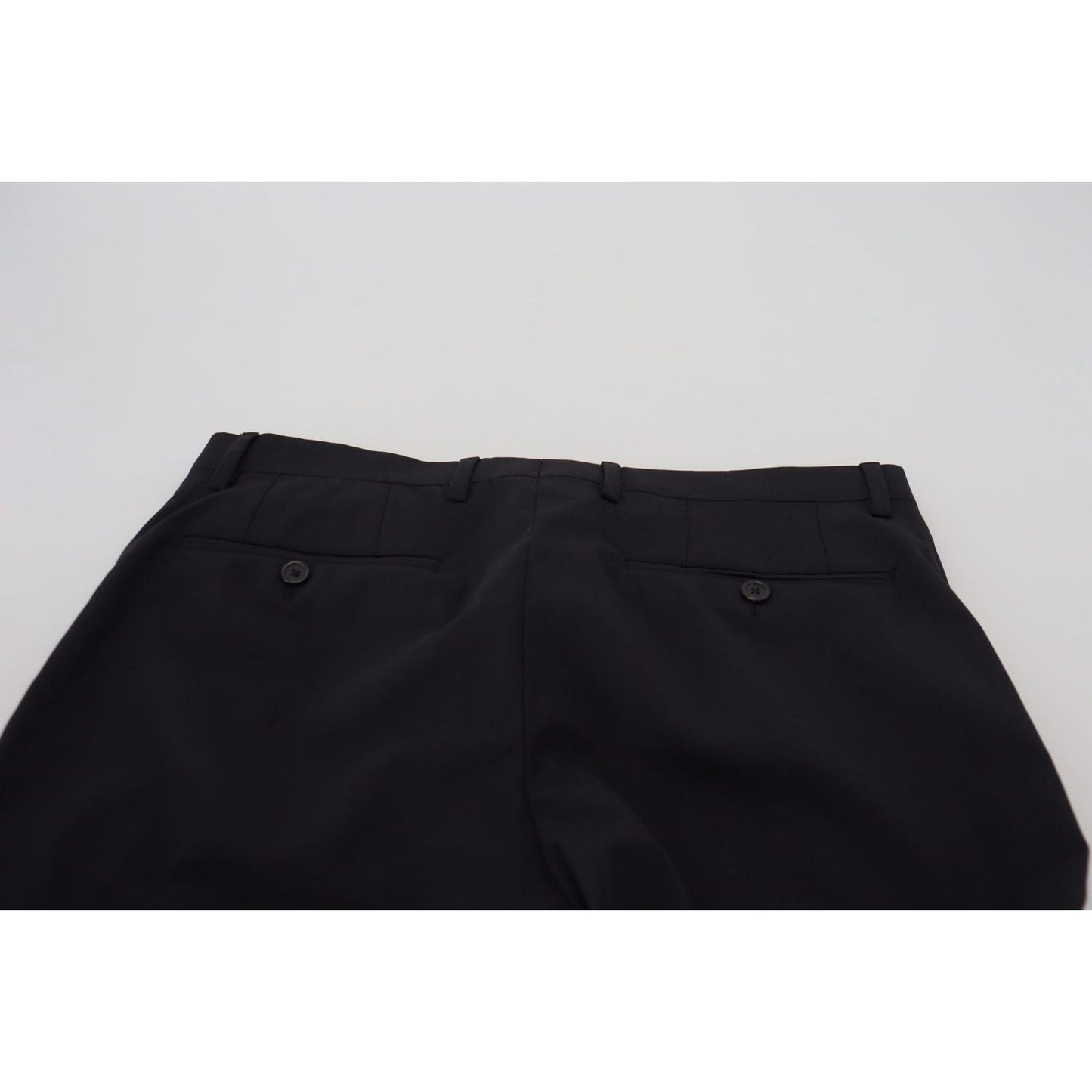 Dolce & Gabbana Elegant Black Wool Blend Trousers black-wool-chino-formal-pants-2