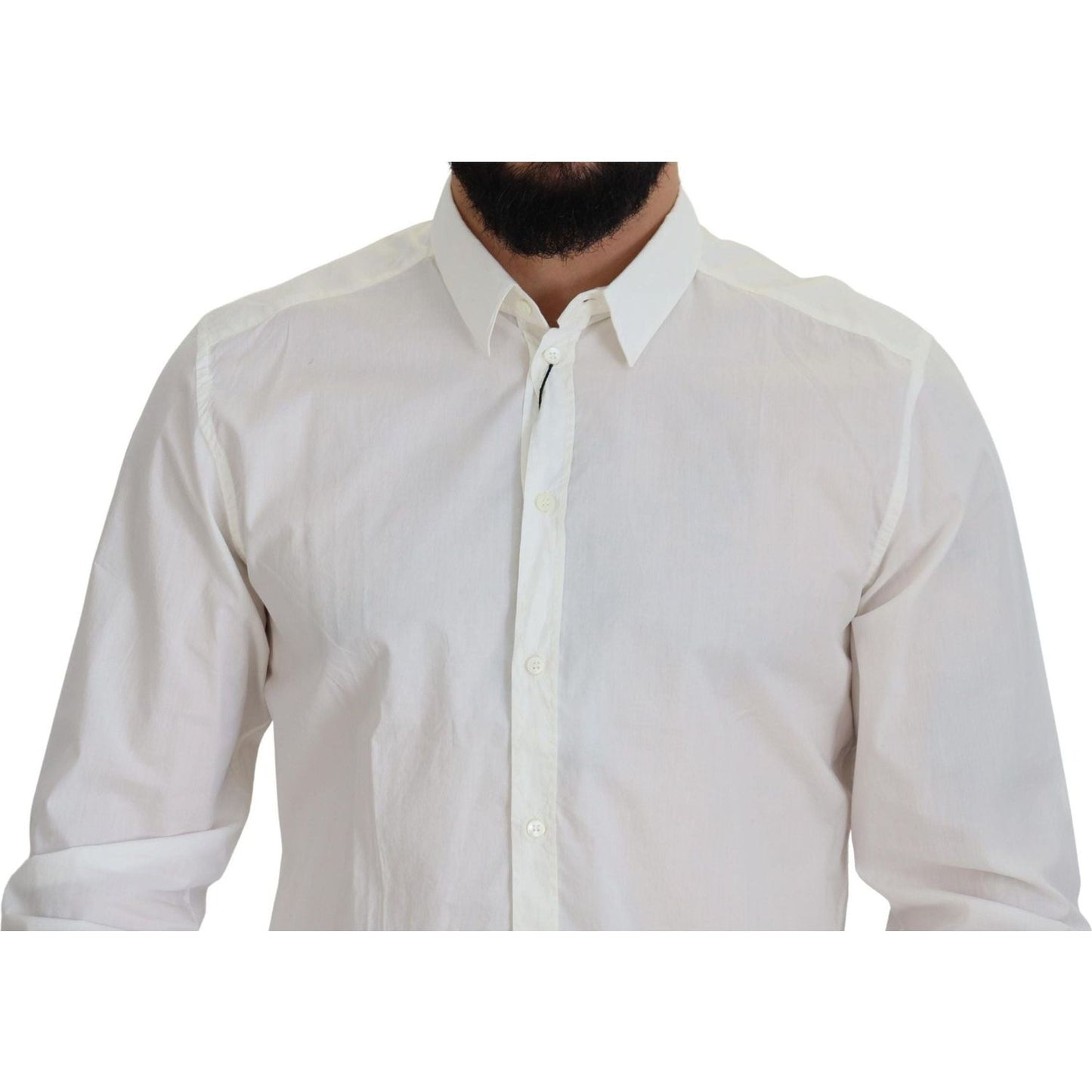Dolce & Gabbana Elegant Slim Fit Dress Shirt white-cotton-slim-fit-dress-shirt