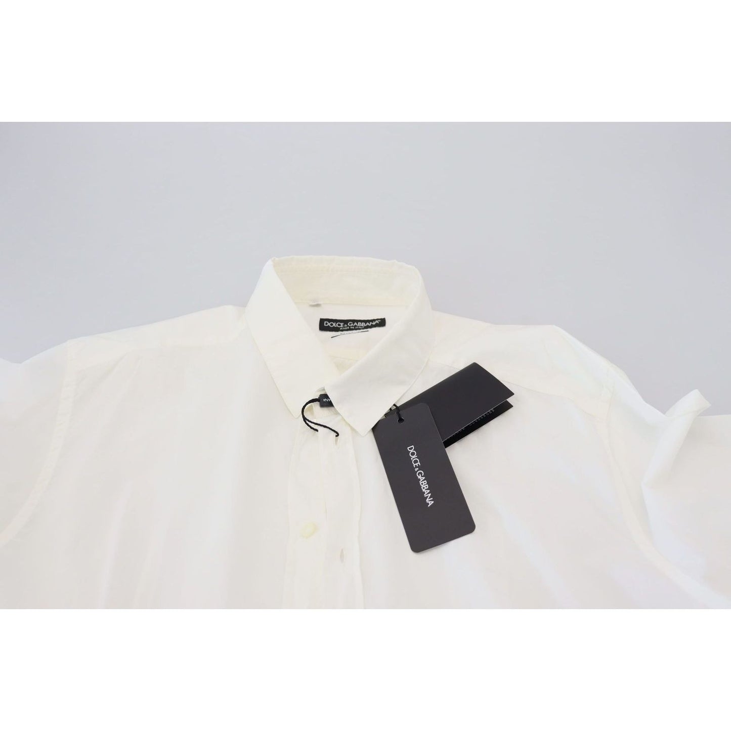 Dolce & Gabbana Elegant Slim Fit Dress Shirt white-cotton-slim-fit-dress-shirt IMG_8073-scaled-fbf1d9cc-6cd.jpg
