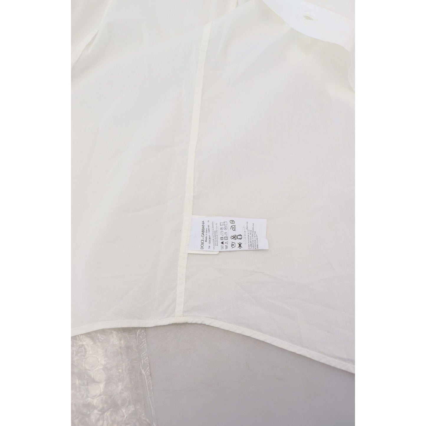 Dolce & Gabbana Elegant Slim Fit Dress Shirt white-cotton-slim-fit-dress-shirt IMG_8075-scaled-efe01a7f-58e.jpg