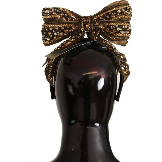 Dolce & GabbanaElegant Gold Embellished Silk DiademMcRichard Designer Brands£1729.00