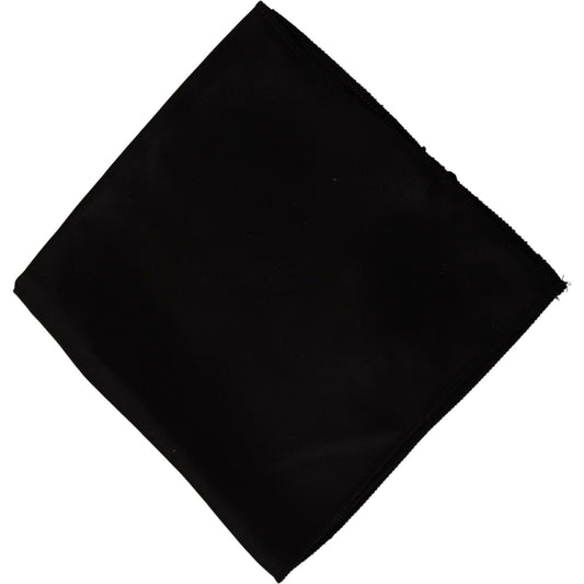 Dolce & Gabbana Black 100% Silk Square Handkerchief Scarf black-100-silk-square-handkerchief-scarf Silk Scarves IMG_8093-a0bf19d1-e5c.jpg