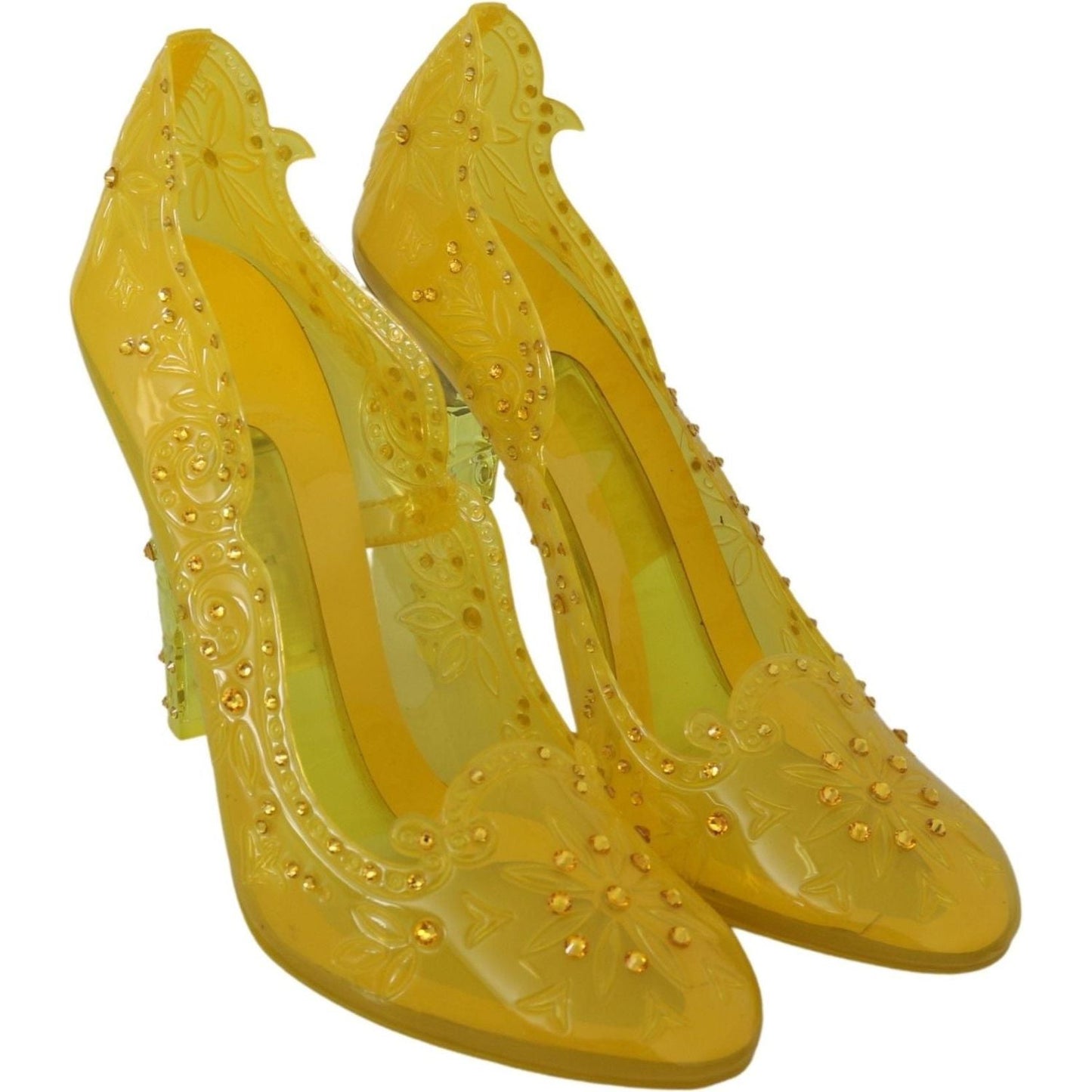 Dolce & Gabbana Enchanting Cinderella Crystal Pumps yellow-floral-crystal-cinderella-heels-shoes IMG_8112-1-073978b3-40e.jpg