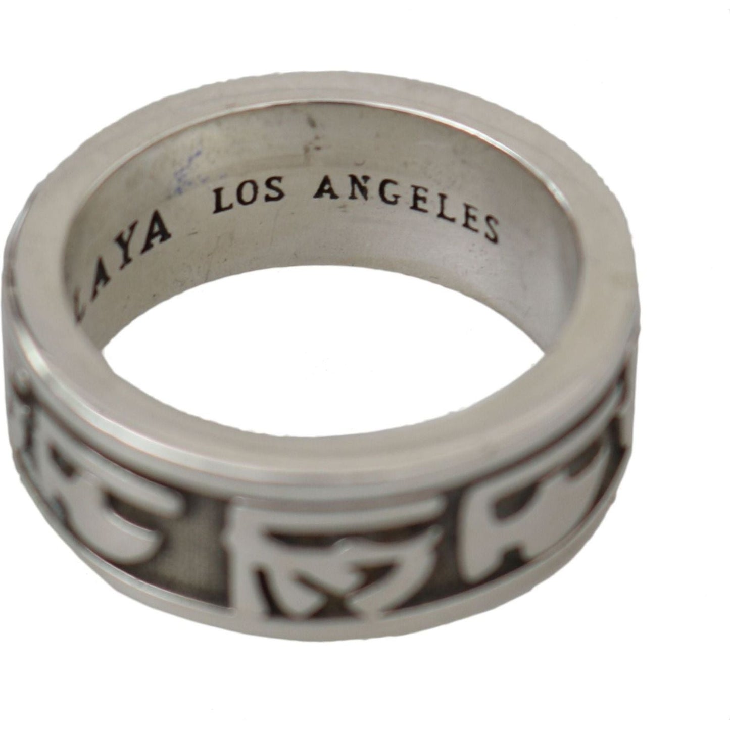 Nialaya Elegant Silver Sterling Men's Ring Ring silver-sterling-hieroglyph-men-925-authentic