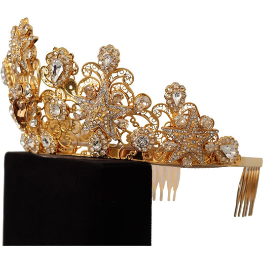 Dolce & Gabbana Elegant Crystal Embellished Diadem gold-tone-brass-star-clear-crystal-crown-diadem-tiara IMG_8119-1-scaled-662a7f38-d44.jpg
