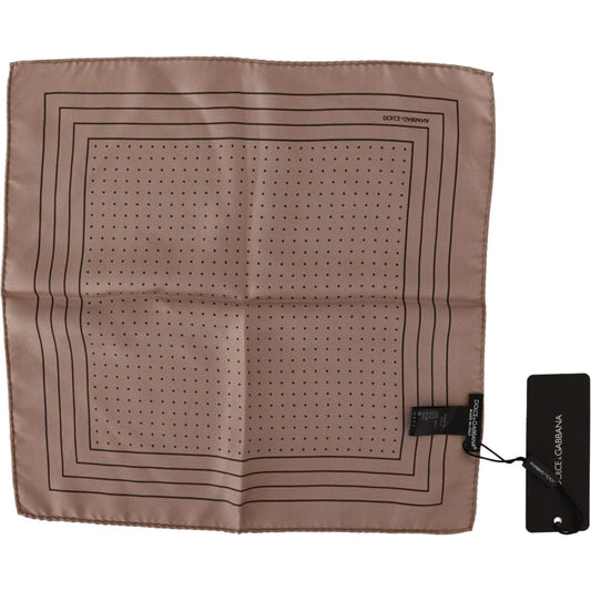 Dolce & Gabbana Elegant Silk Dot Pocket Square brown-dotted-silk-square-handkerchief IMG_8120-scaled-57a5c4dc-641.jpg